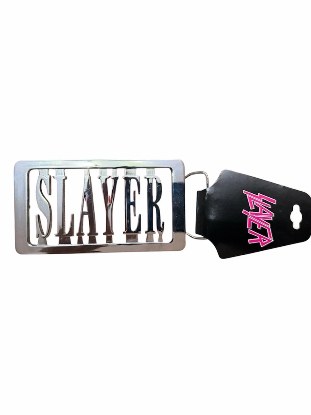 NWT Slayer Rectangle Band Logo Belt Buckle